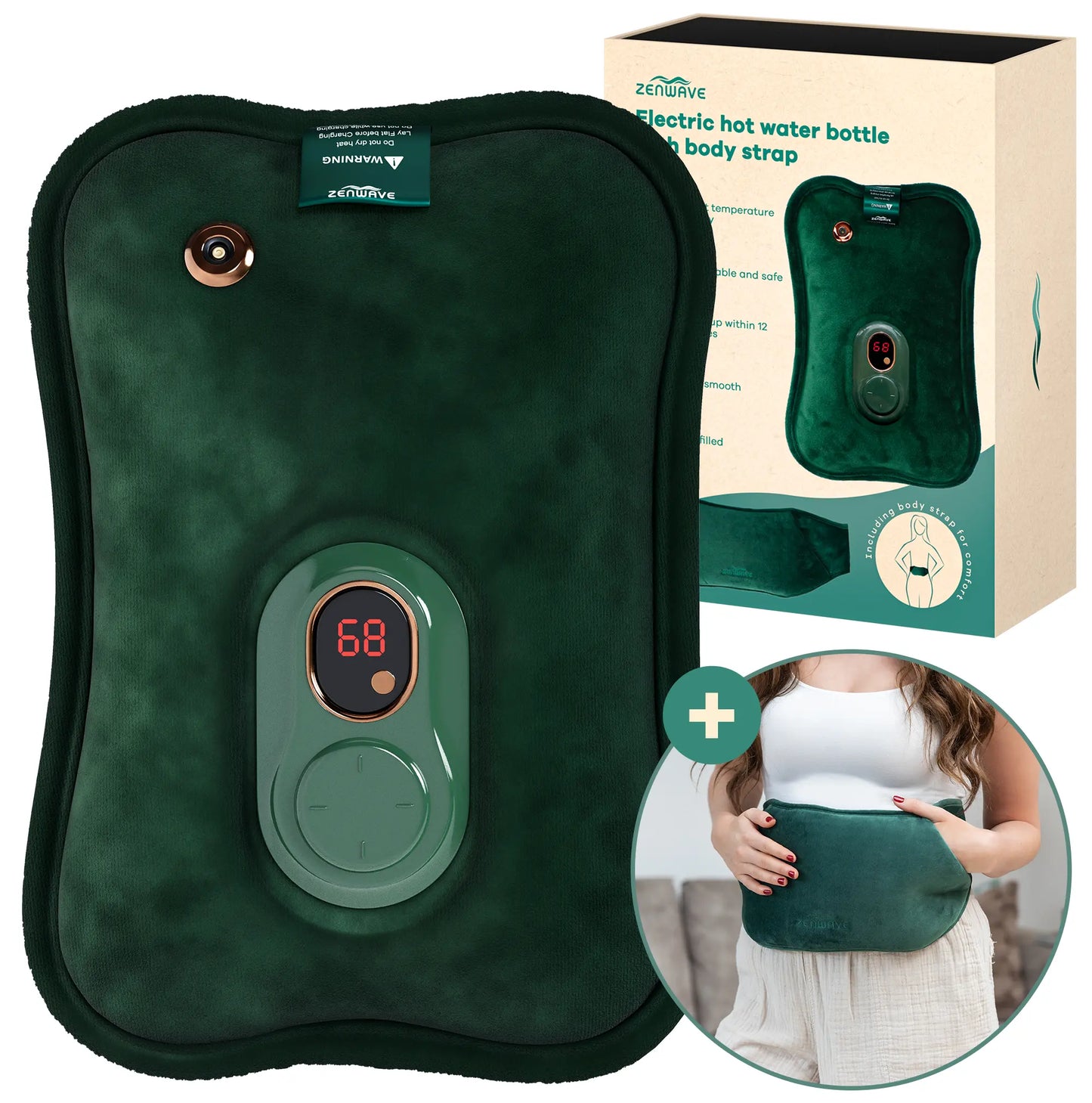 Zenwave Elektrische Kruik - Groen