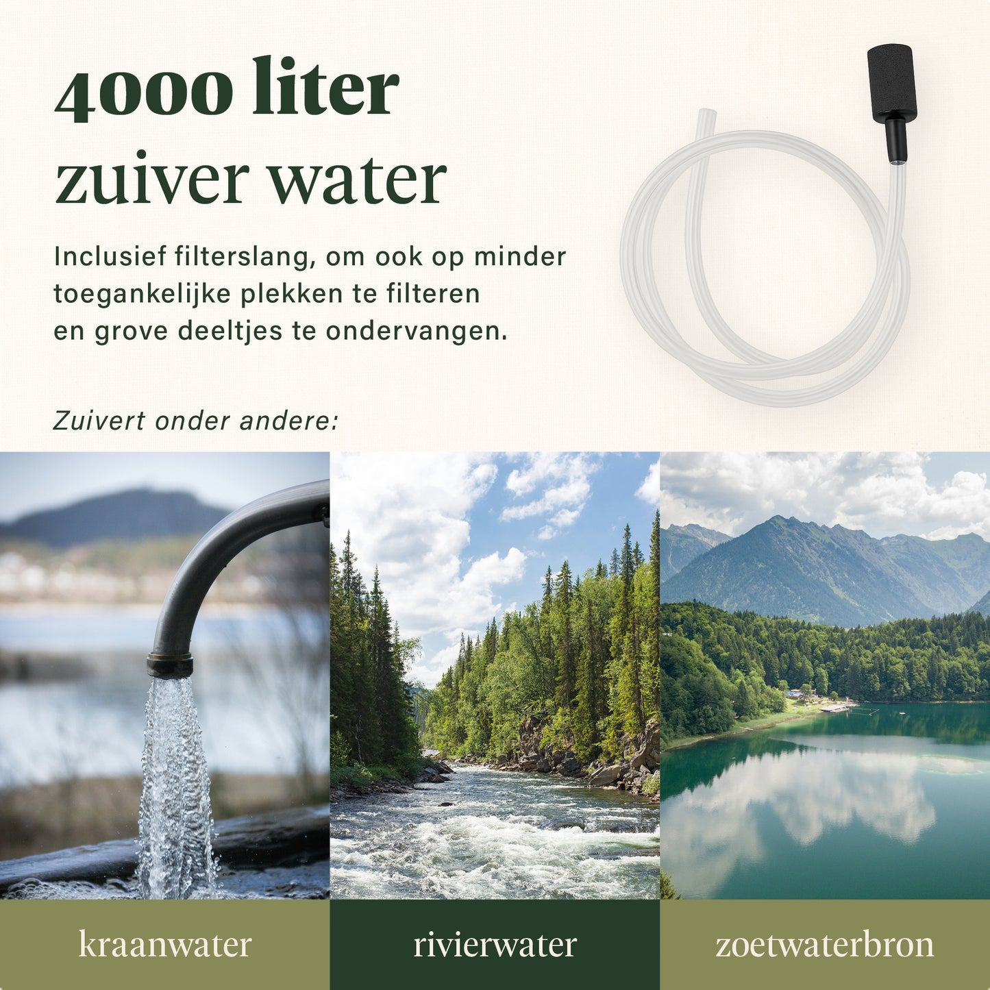 Survex Water Filter Straw - Blauw