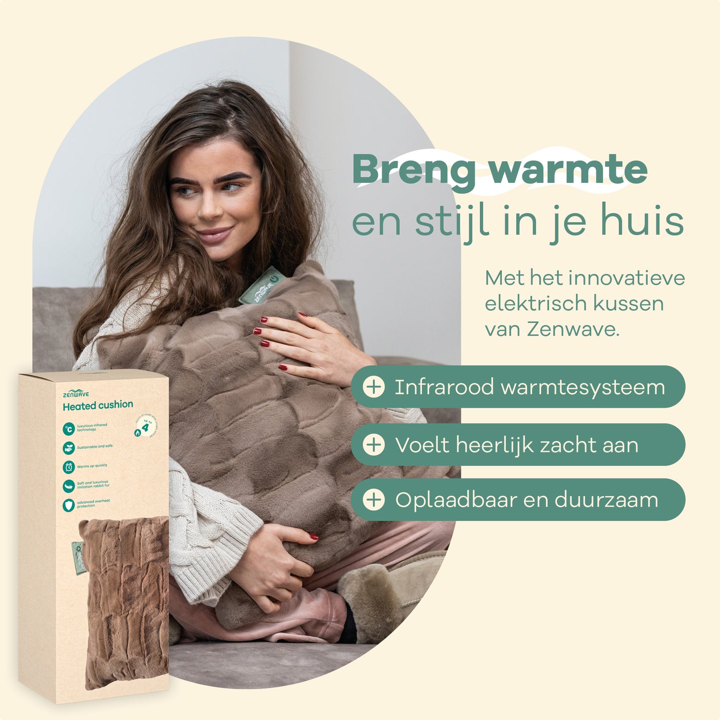 Zenwave Elektrisch Kussen - Rich Mocha