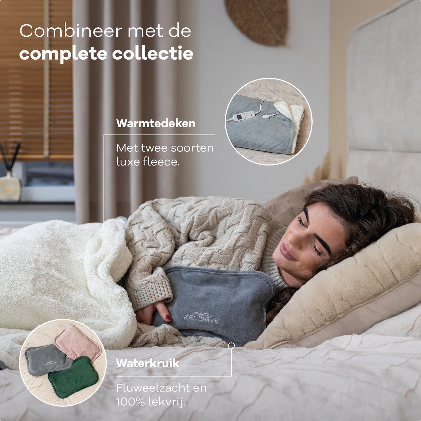 Zenwave Elektrisch Kussen - Rich Mocha
