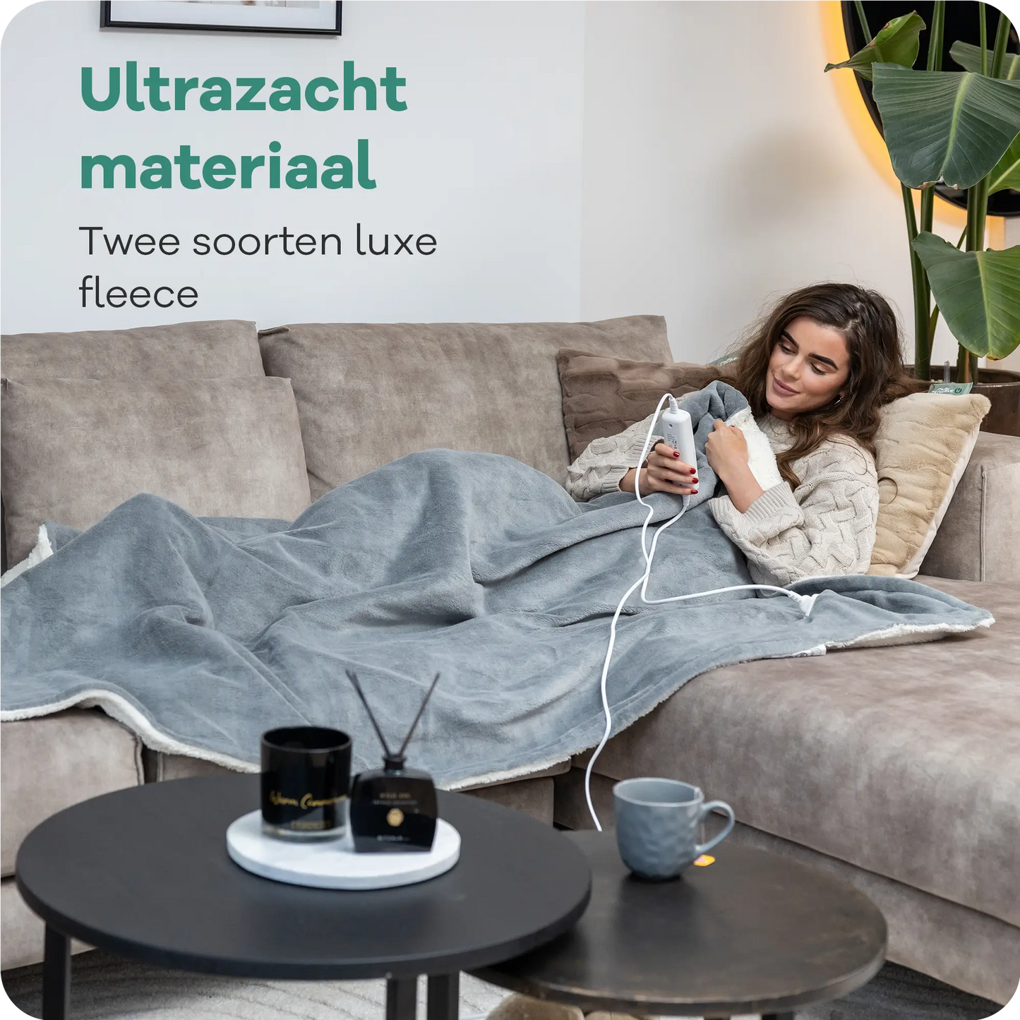 Zenwave Elektrische Deken - Antraciet