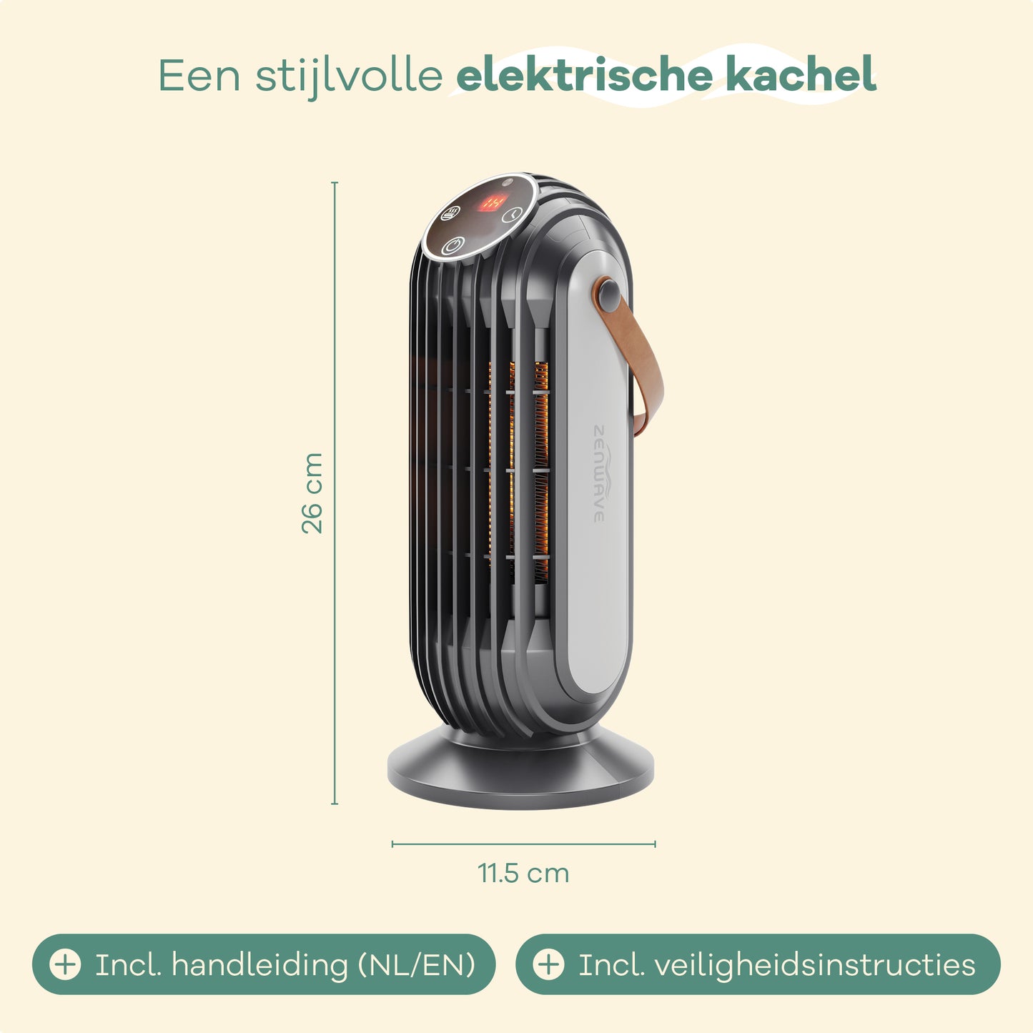 Zenwave Elektrische Kachel - Draagbare Heater